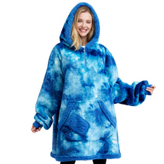 Giggling Getup vue avant bleu tie dye montrant confort et style