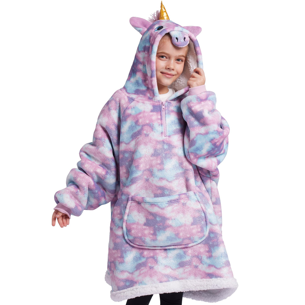 Giggling Getup vue avant avec capuche, montrant confort et chaleur instantanés