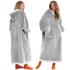 Giggling Getup face avant gris montrant coupe longue et poches, confort instantané
