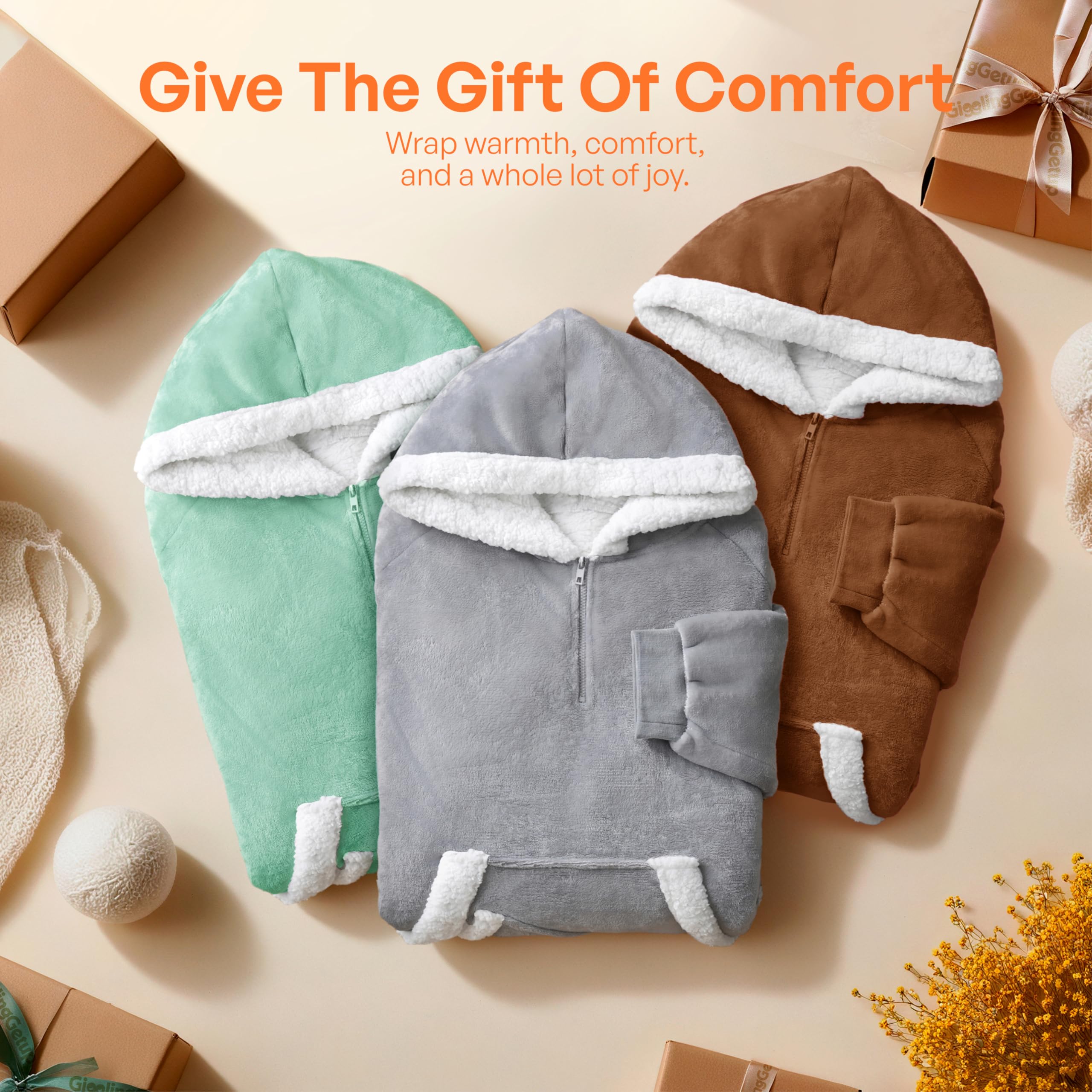 Giggling Getup ambiance salon cosy, cadeau chaleureux pour proches
