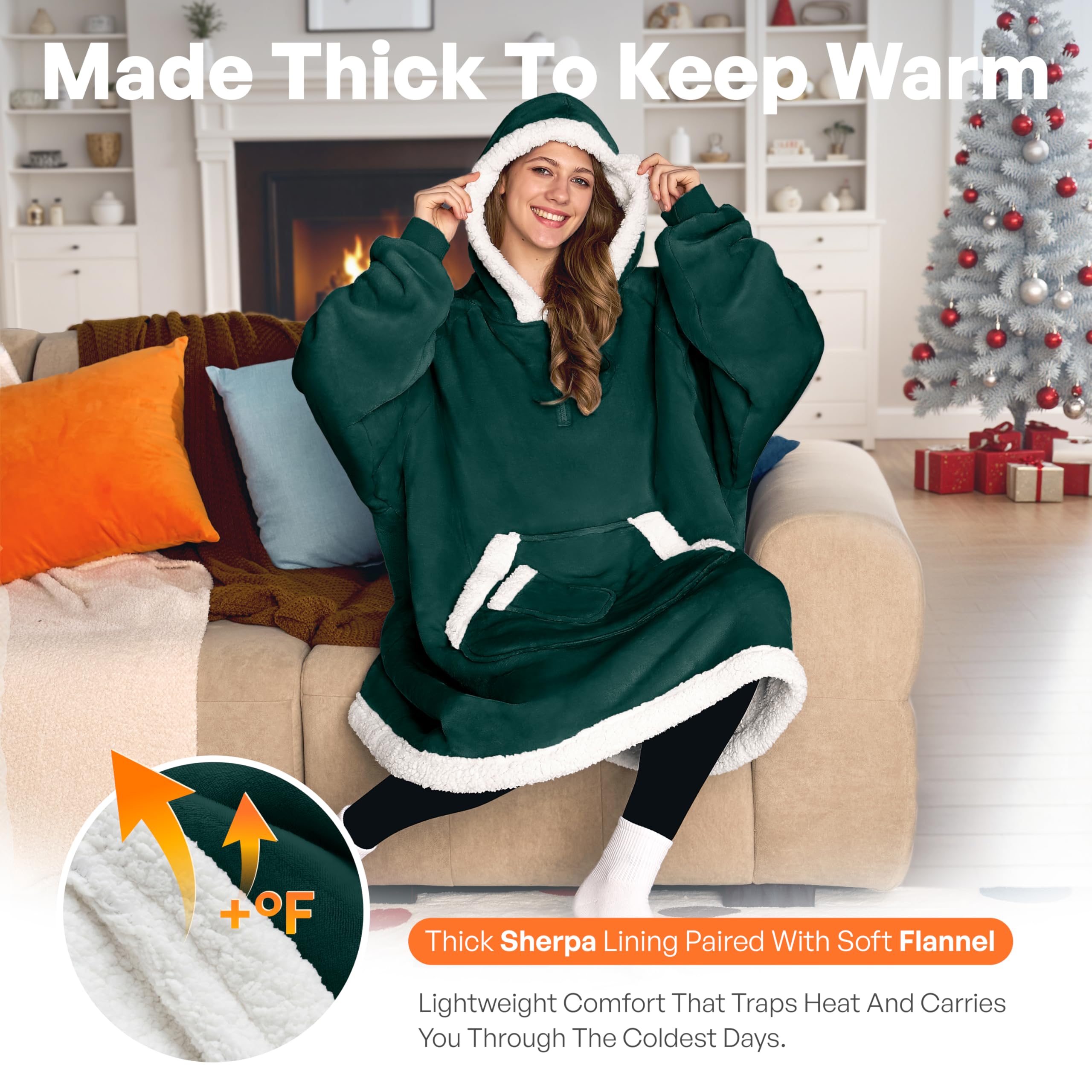 Giggling Getup gros plan sherpa montrant douceur et isolation thermique