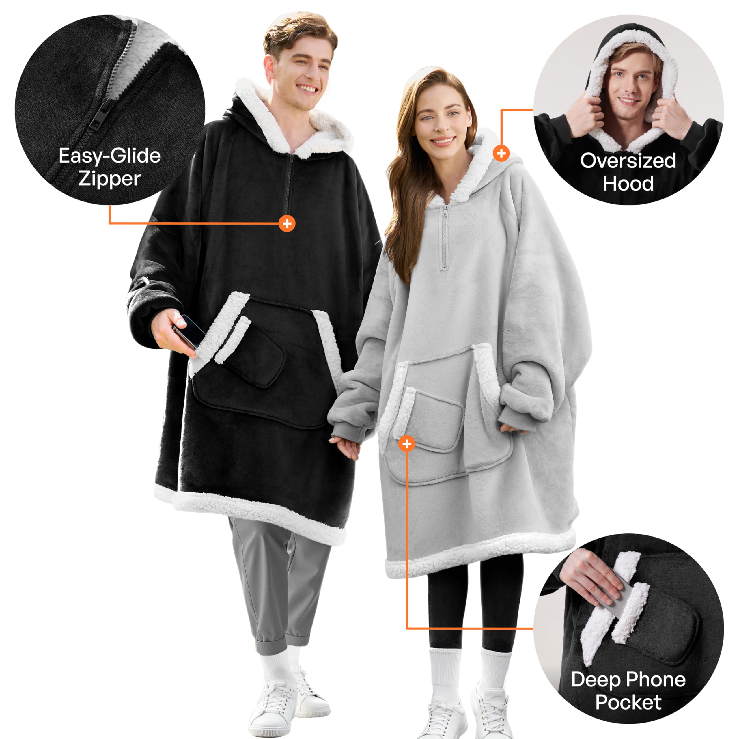 Giggling Getup zip et capuche, ouverture facile et ajustement pratique