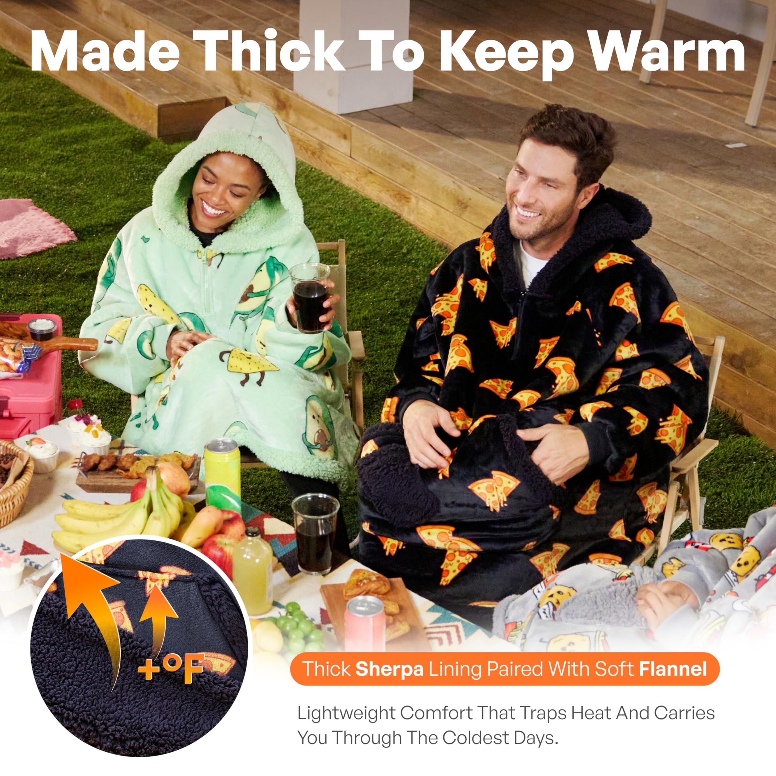 Giggling Getup gros plan sherpa doux, isolation confortable