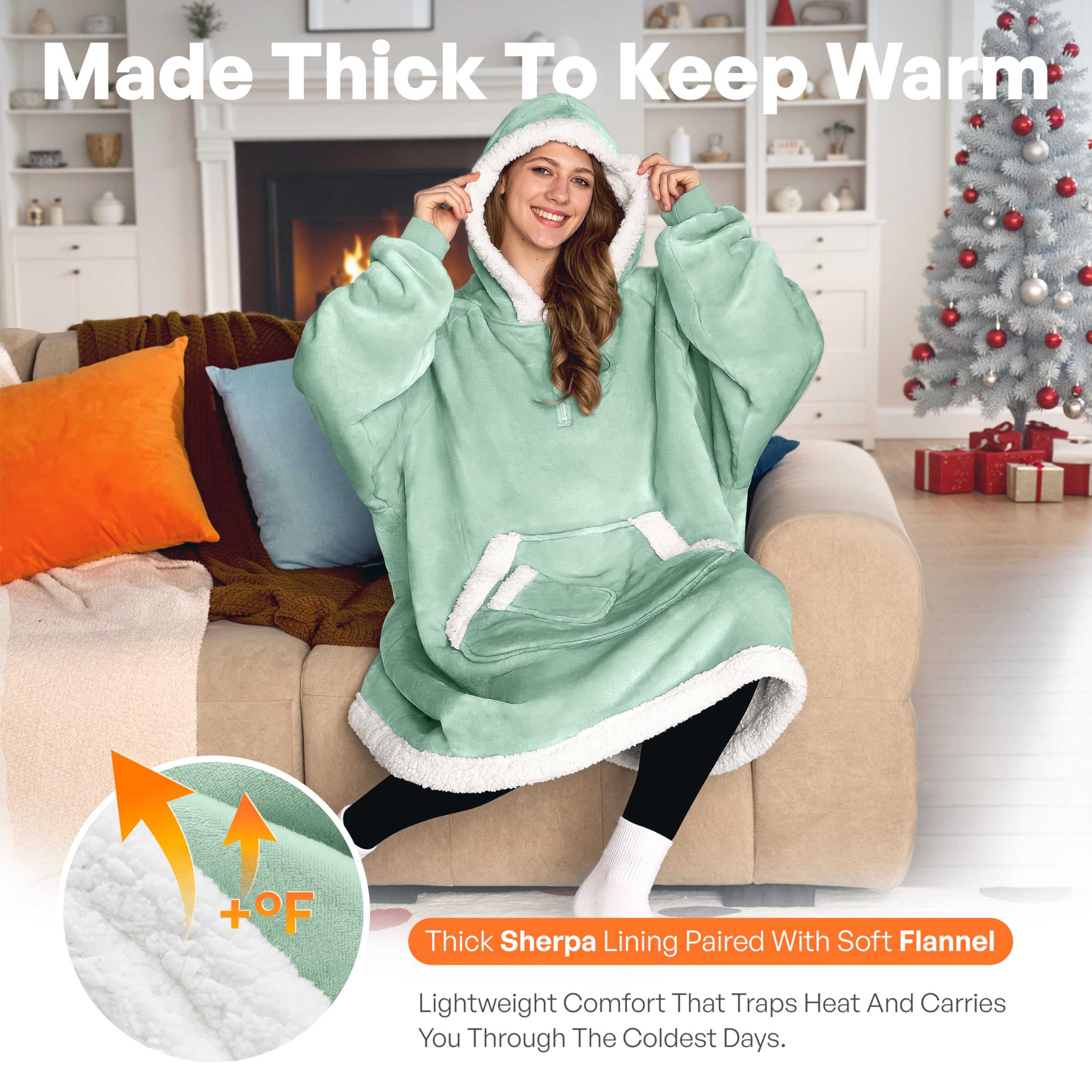 Giggling Getup gros plan sherpa montrant douceur et isolation