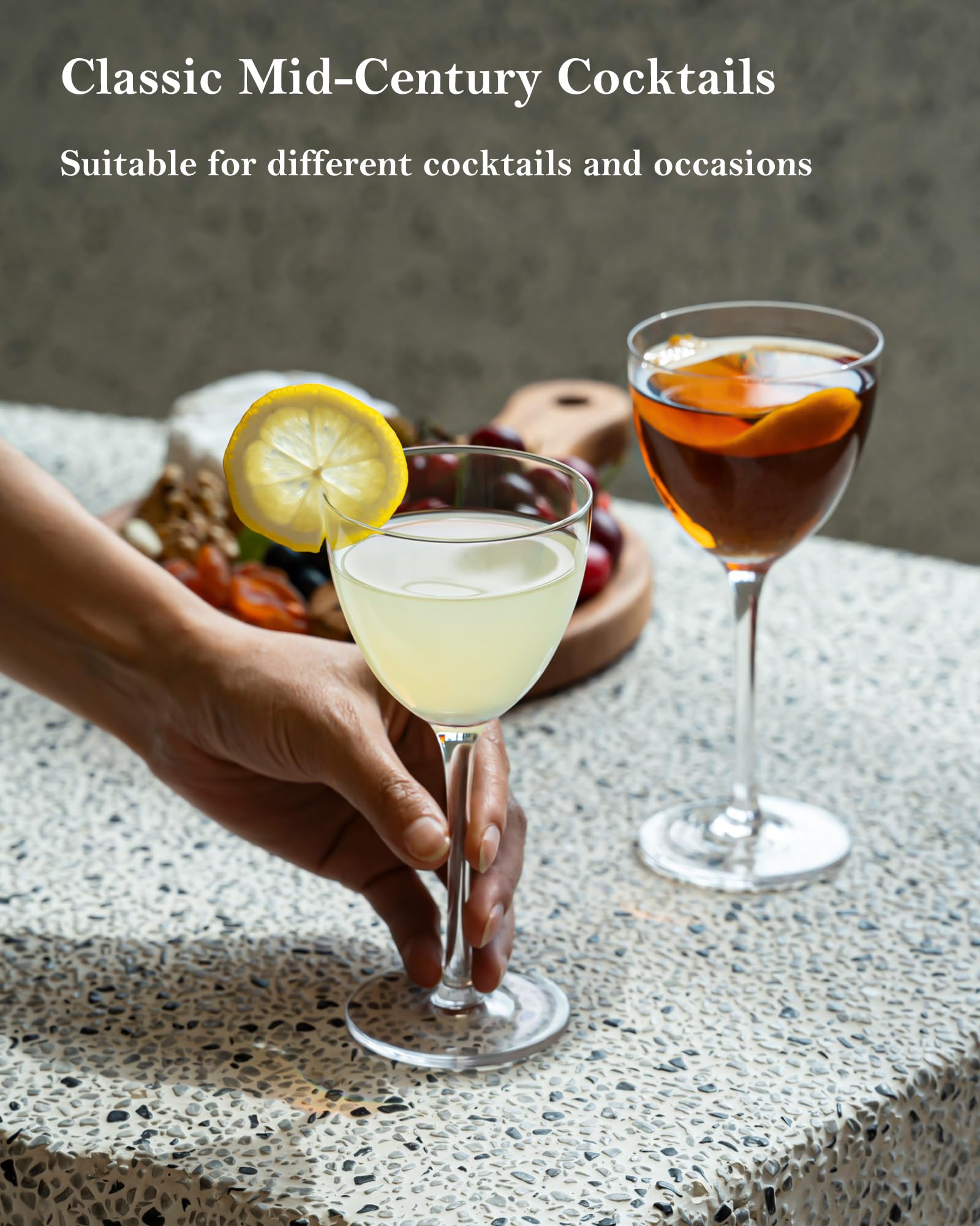 GIHOP verres servis avec cocktails mettant en valeur présentation