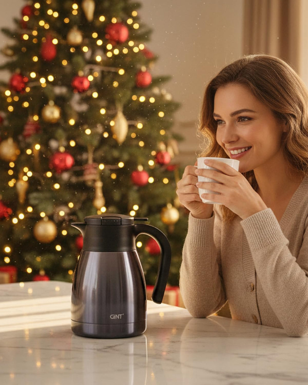 GiNT carafe vue arrière avec bouchon étanche, praticité et sécurité