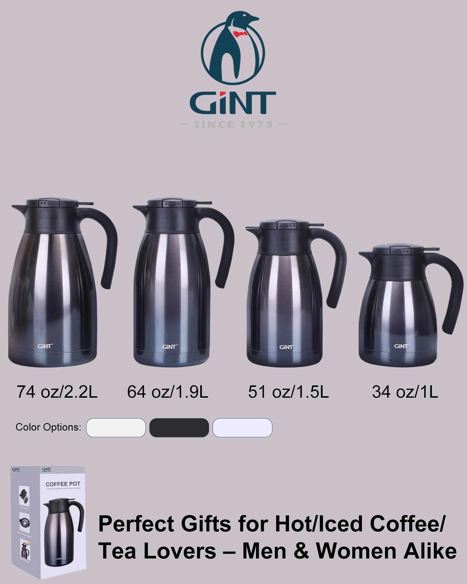 GiNT emballage et étiquette produit, informations produit visibles