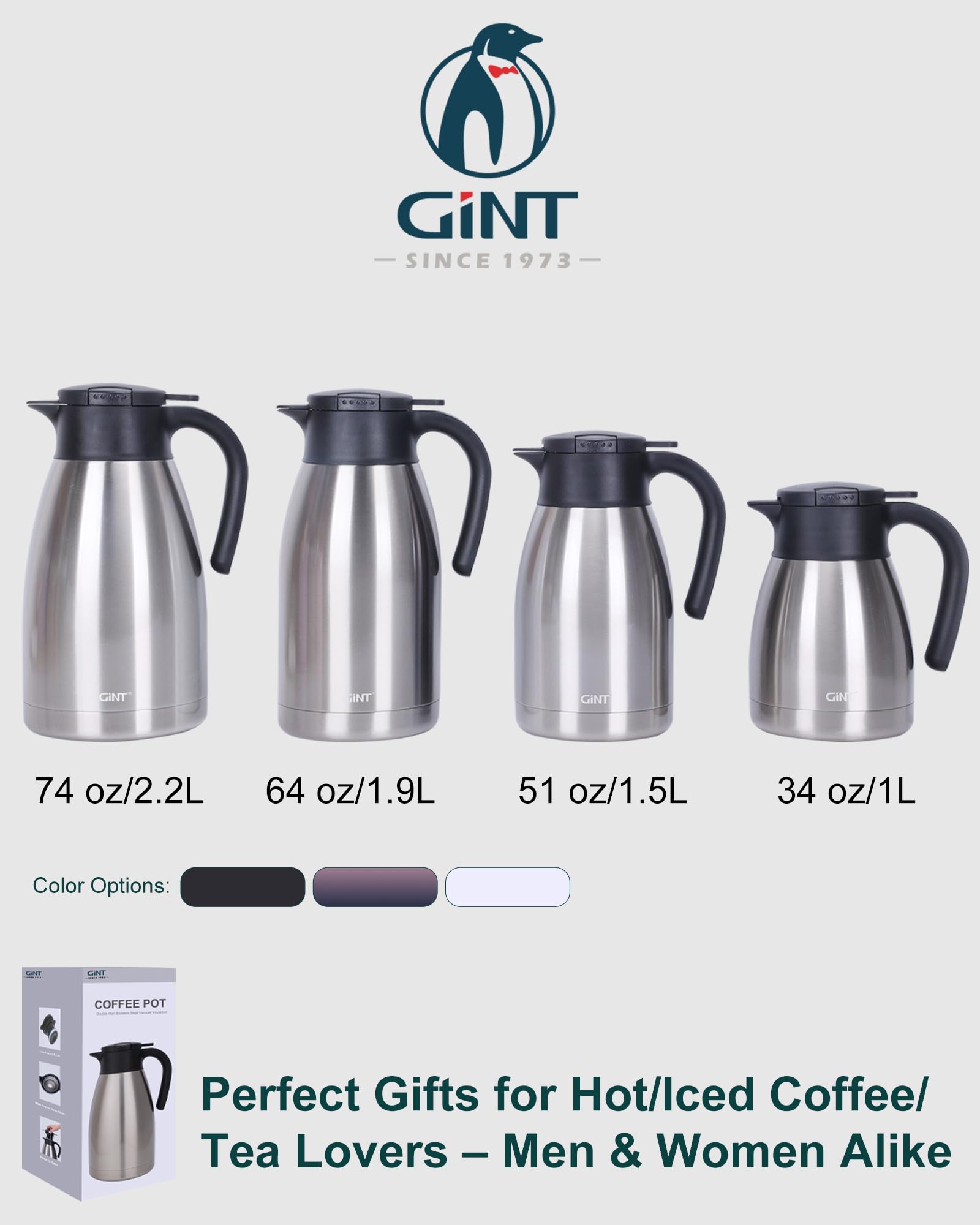 GiNT packaging garantie montrant boîte et information de la garantie un an