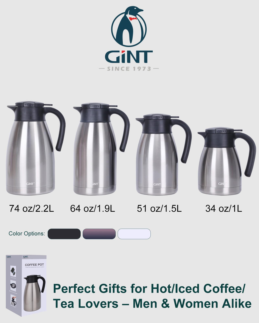 GiNT packaging garantie montrant boîte et information de la garantie un an