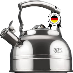 GIPFEL INTERNATIONAL bouilloire avant en acier inoxydable, finition durable