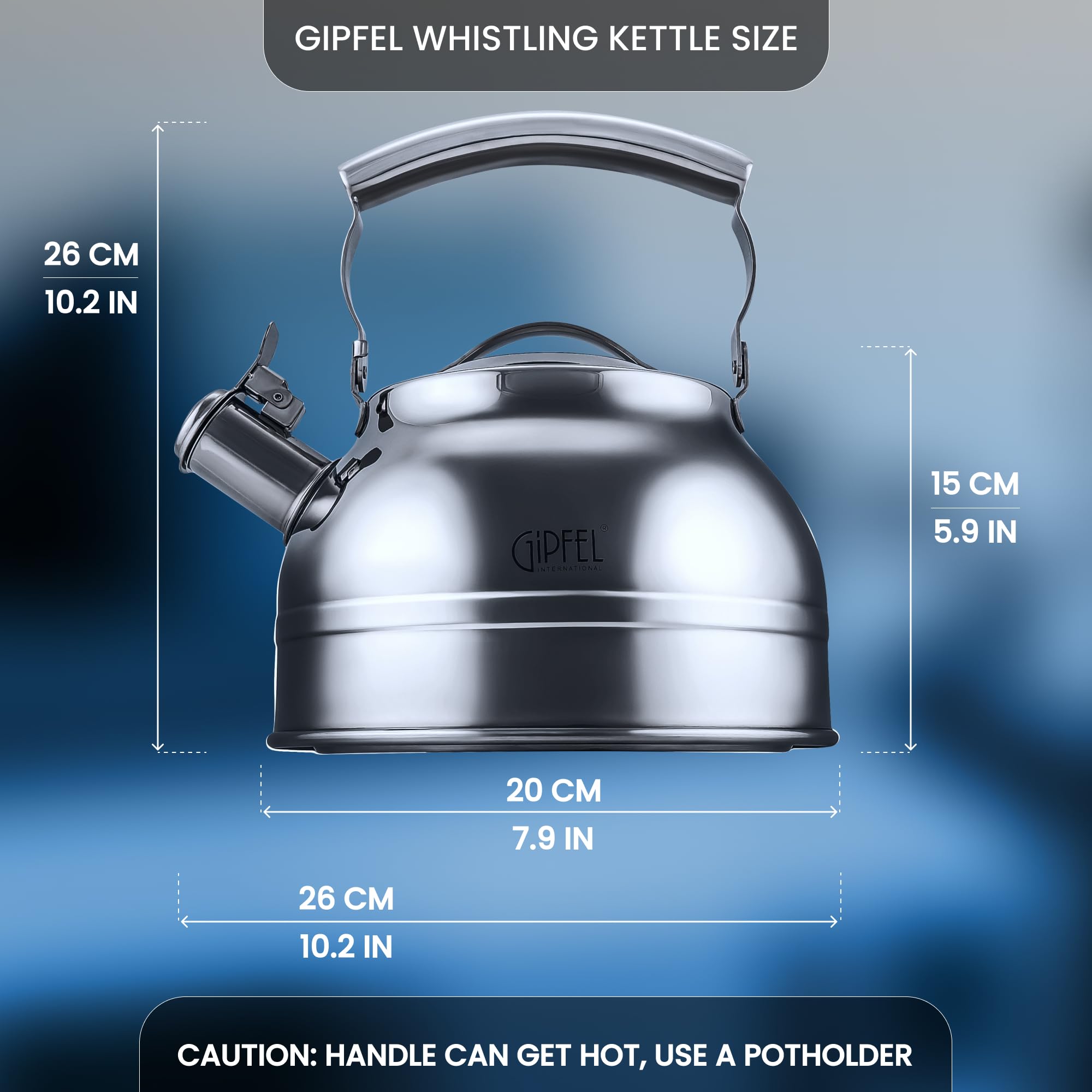 GIPFEL INTERNATIONAL vue du fond à capsule compatible induction, chauffe rapide