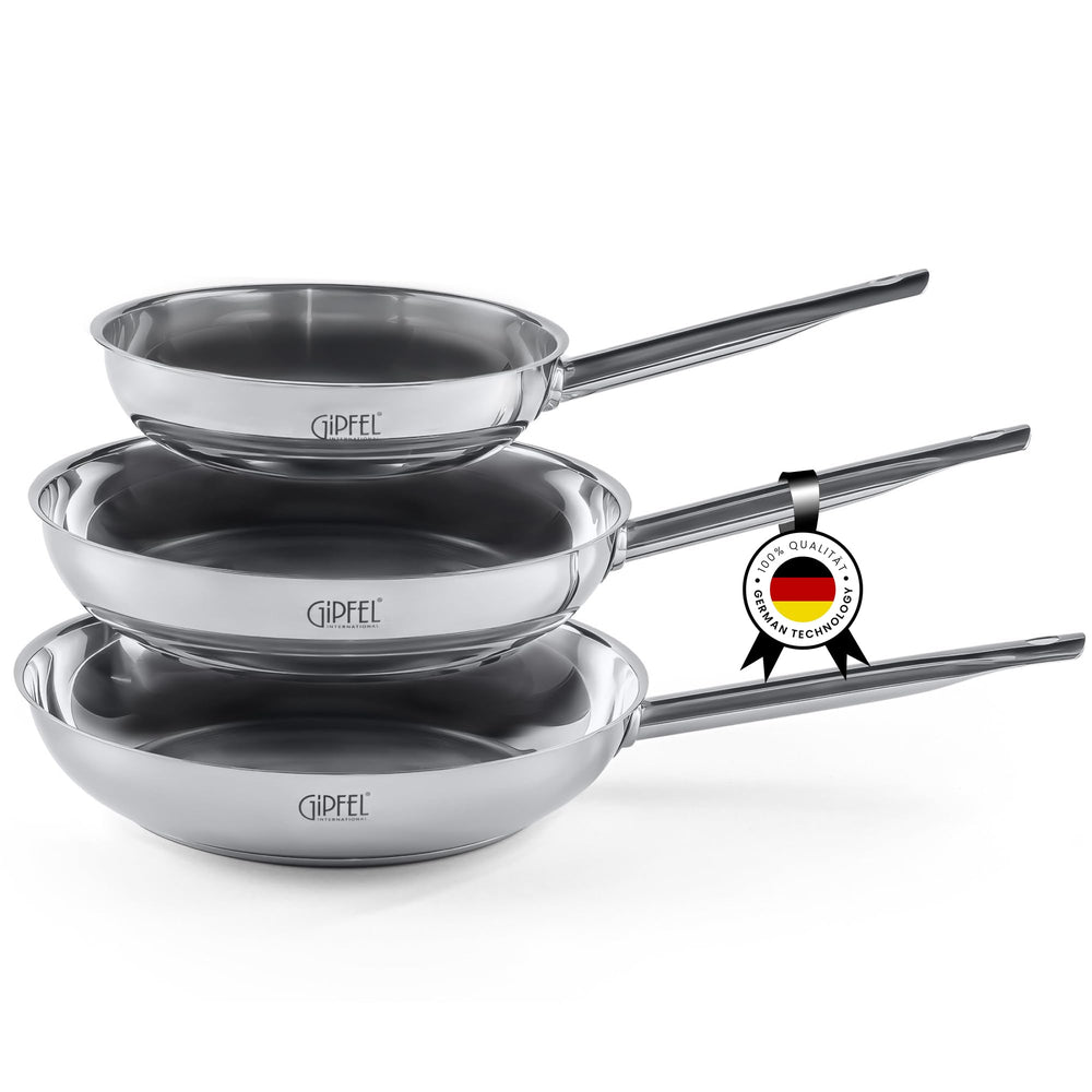 GIPFEL INTERNATIONAL ensemble de trois poêles face visible qualité durable