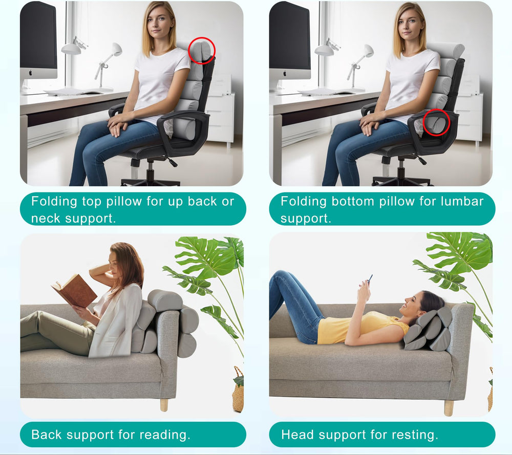 GIVANLEE coussin enroulé pour transport facile et rangement compact