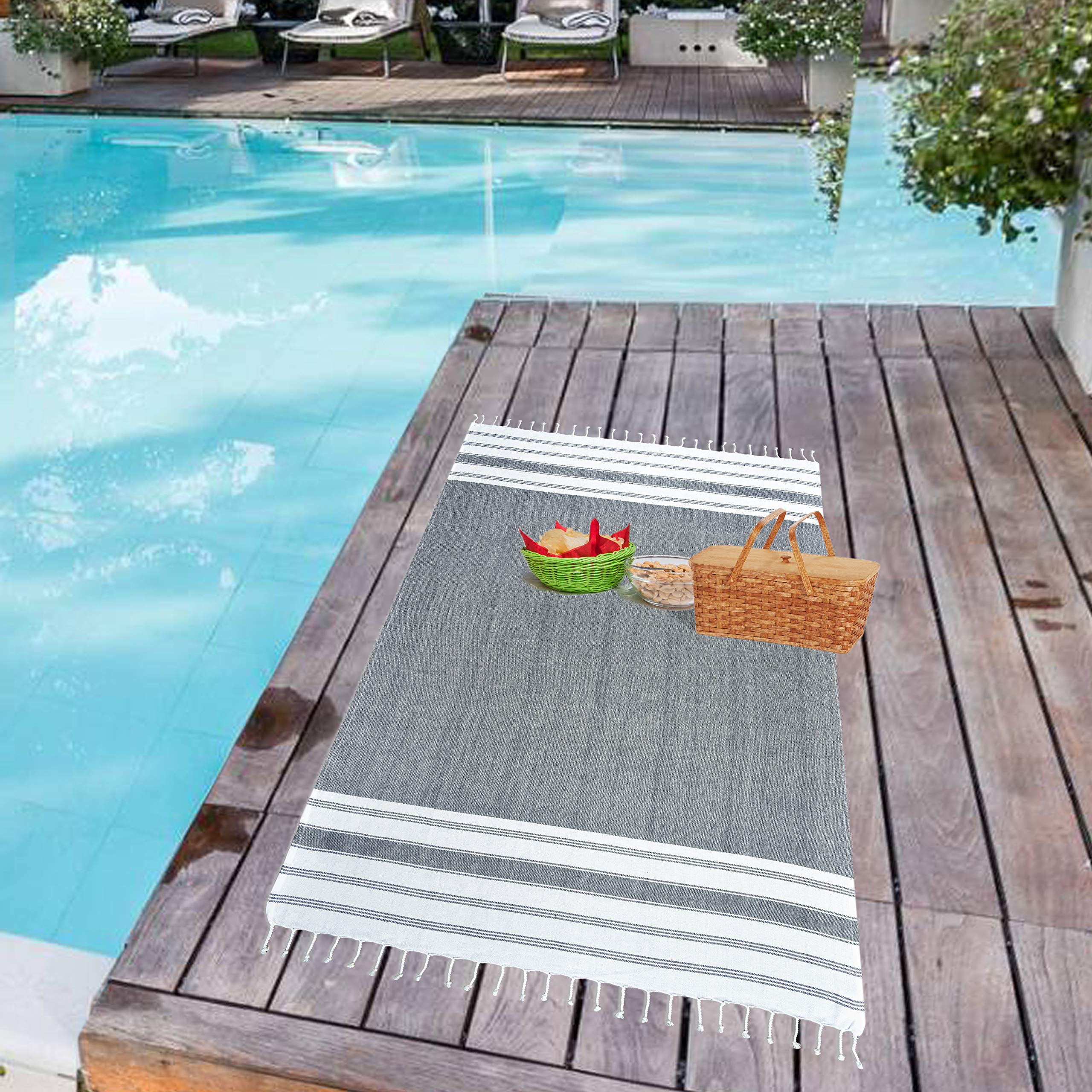 GLAMBURG fouta pliée montrant compacité et gain de place