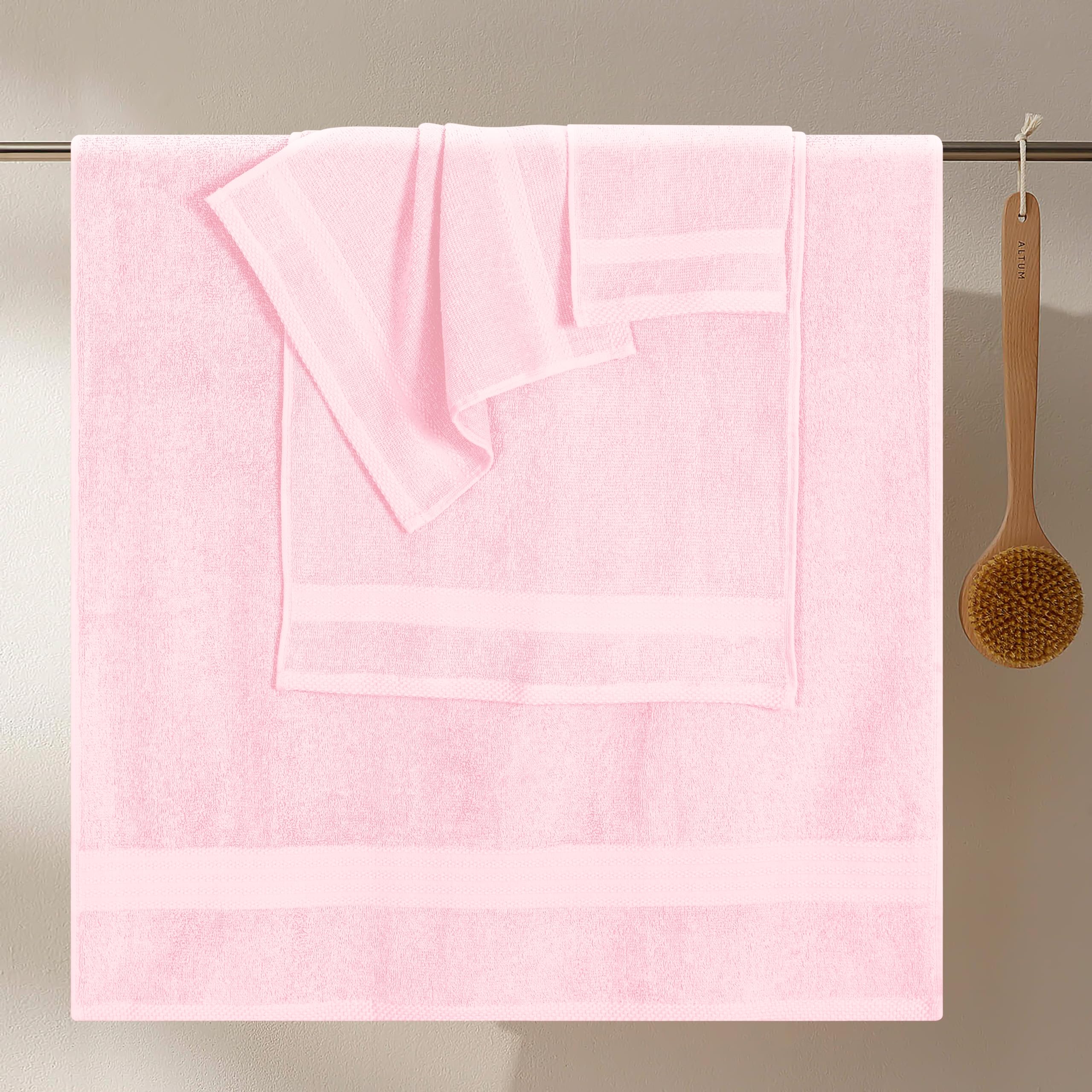 GLAMBURG serviette de bain 27x54 déployée offrant grande couverture et confort
