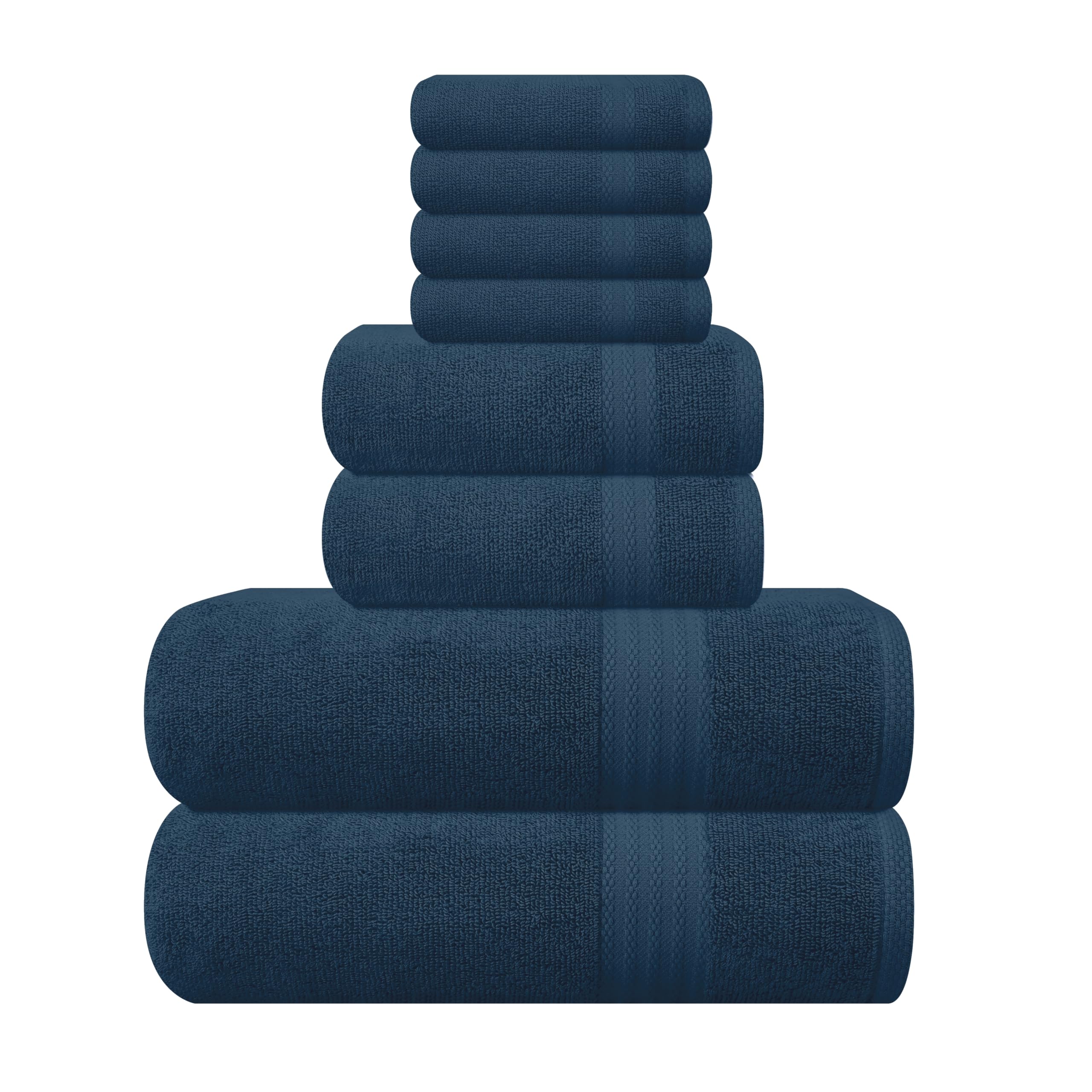 GLAMBURG serviette de bain ensemble montrant la face, confort et absorption