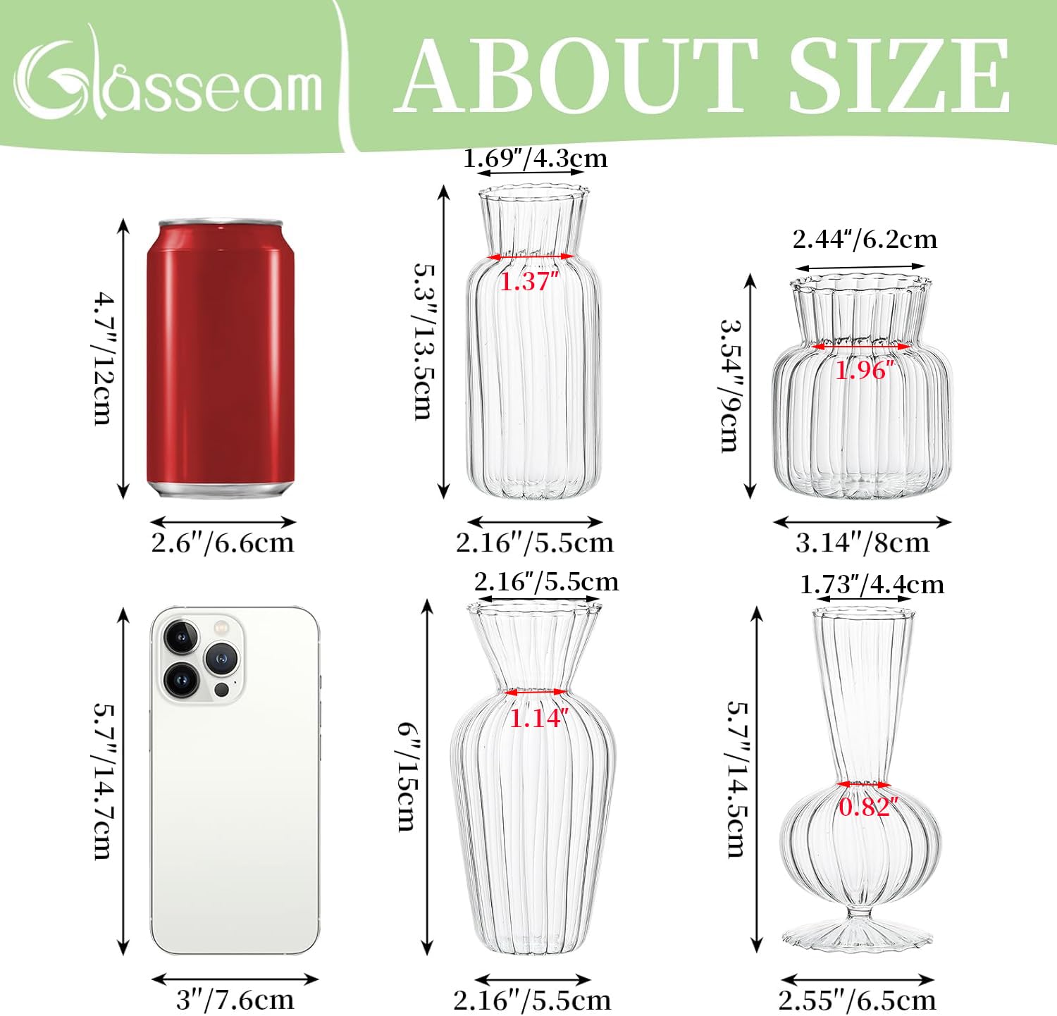 Glasseam gros plan côtelé montrant texture et jeu de lumière