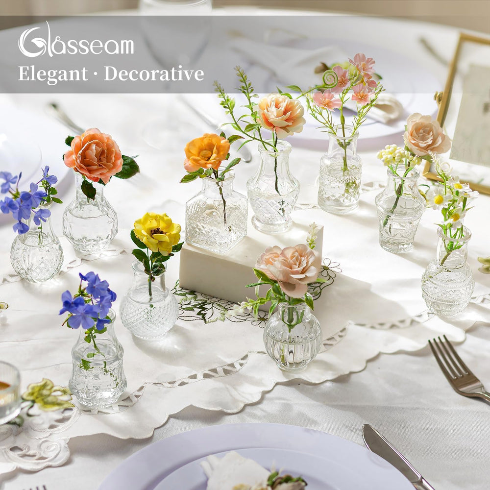 Glasseam ensemble de vases pour centres de table mariage chic