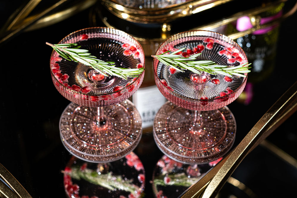 GLASSIQUE CADEAU coffret ouvert avec 4 coupes et housse protectrice pour rangement sûr