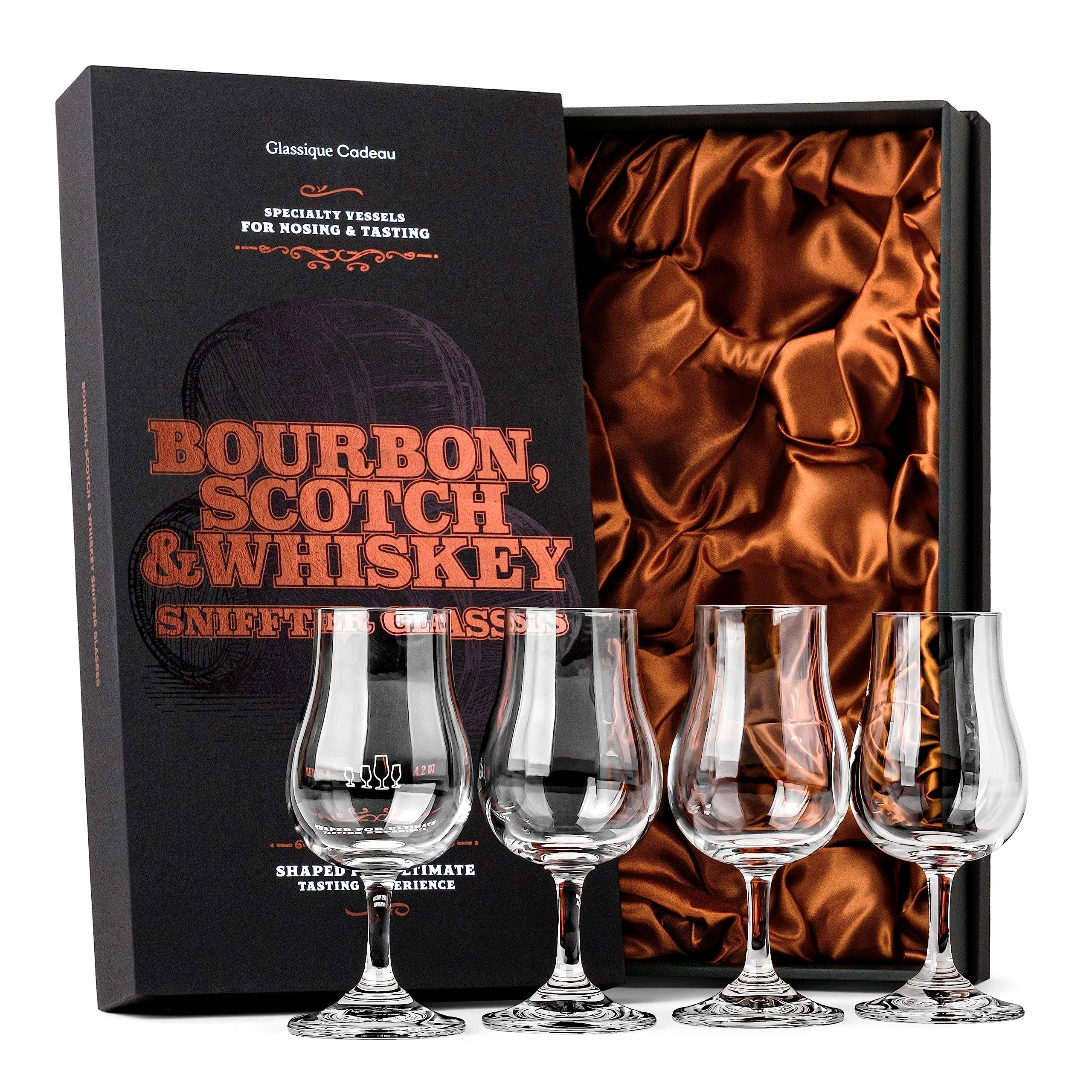 GLASSIQUE CADEAU ensemble 4 verres face montrant élégance et finition