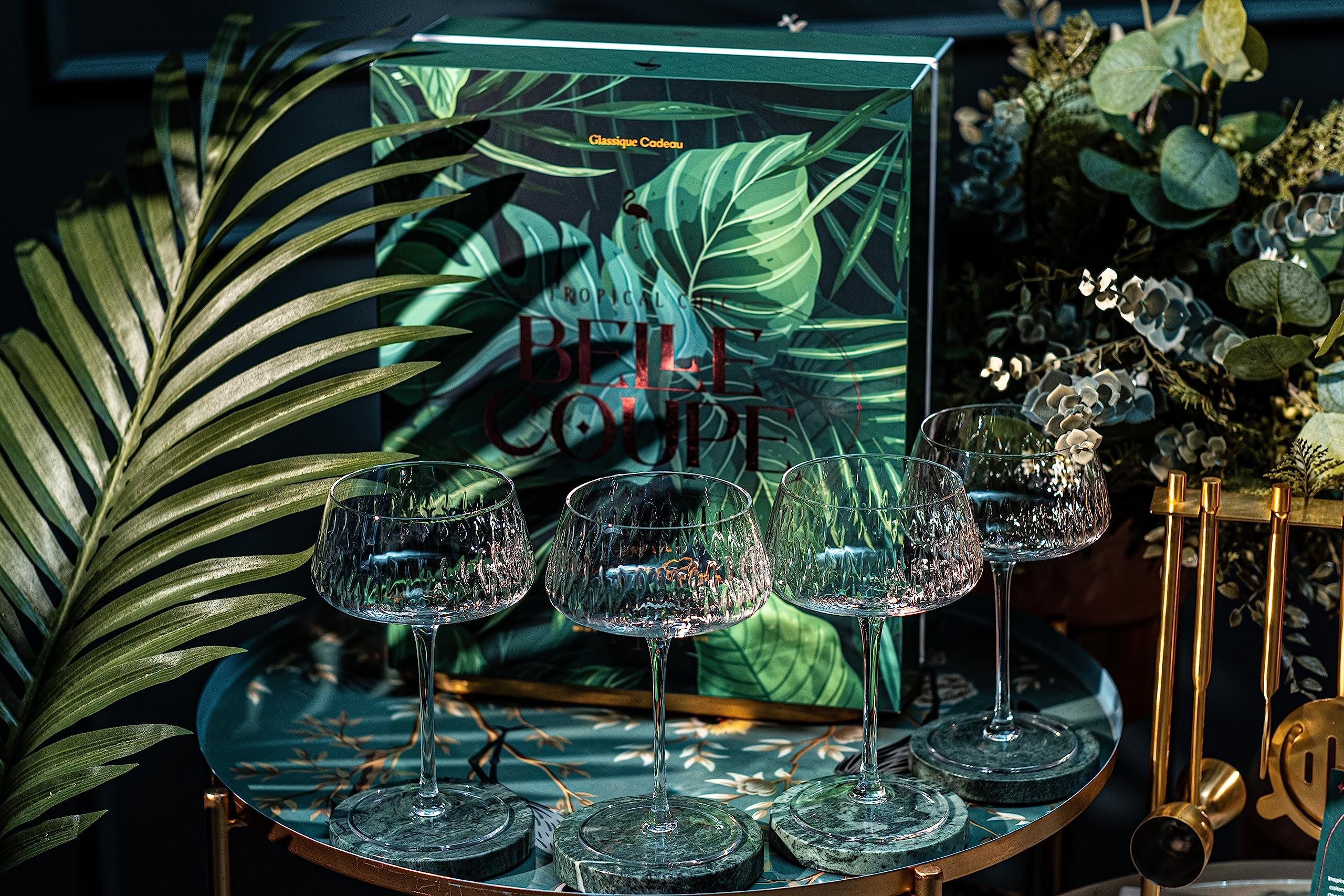 GLASSIQUE CADEAU emballage ouvert montrant recettes imprimées et protection intérieure utile