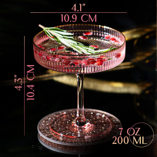 GLASSIQUE CADEAU gros plan sur la cotelure du verre montrant texture et prise en main