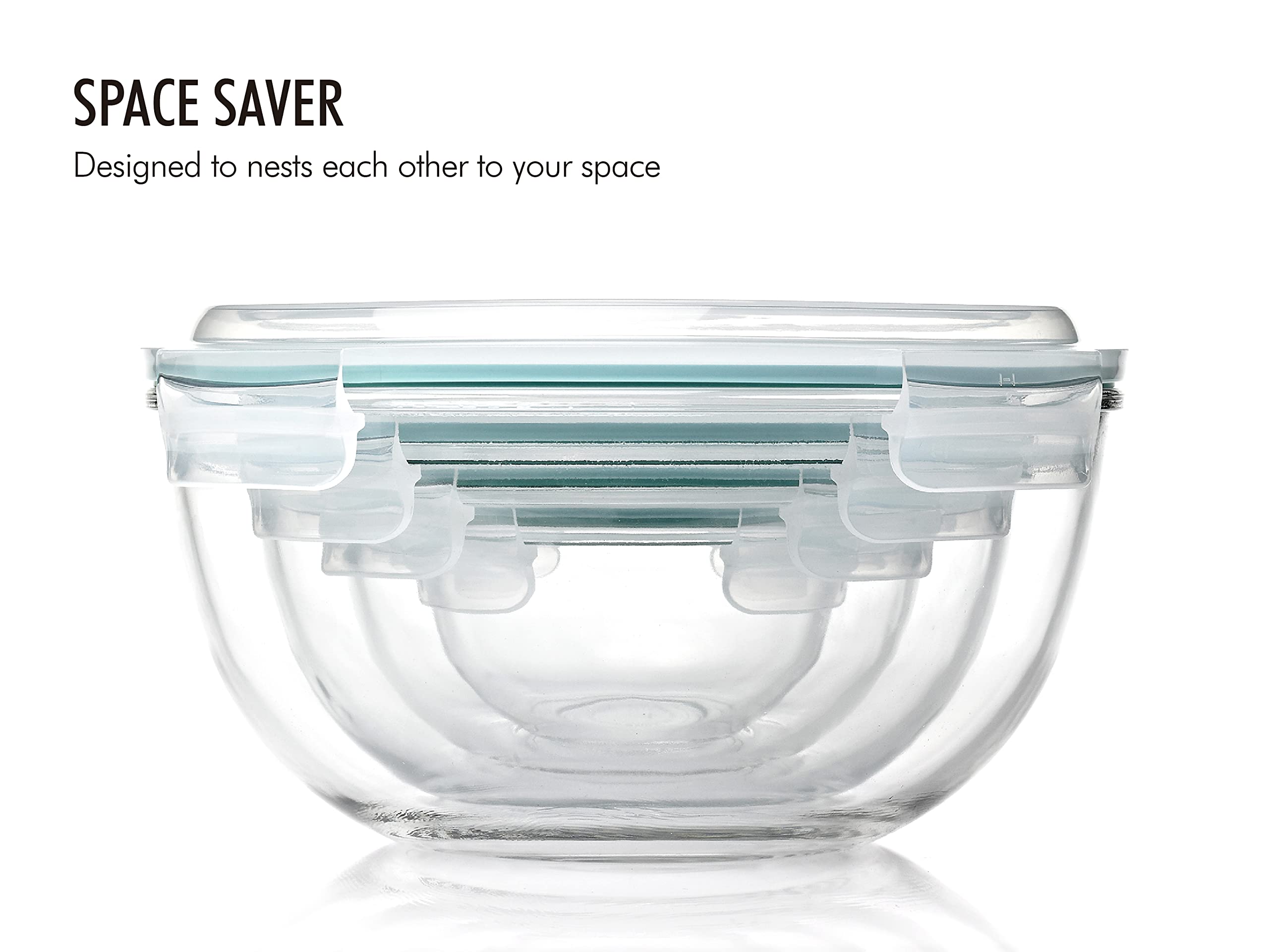 Glasslock couvercle avec clips latéraux et joint silicone garantissant étanchéité fiable