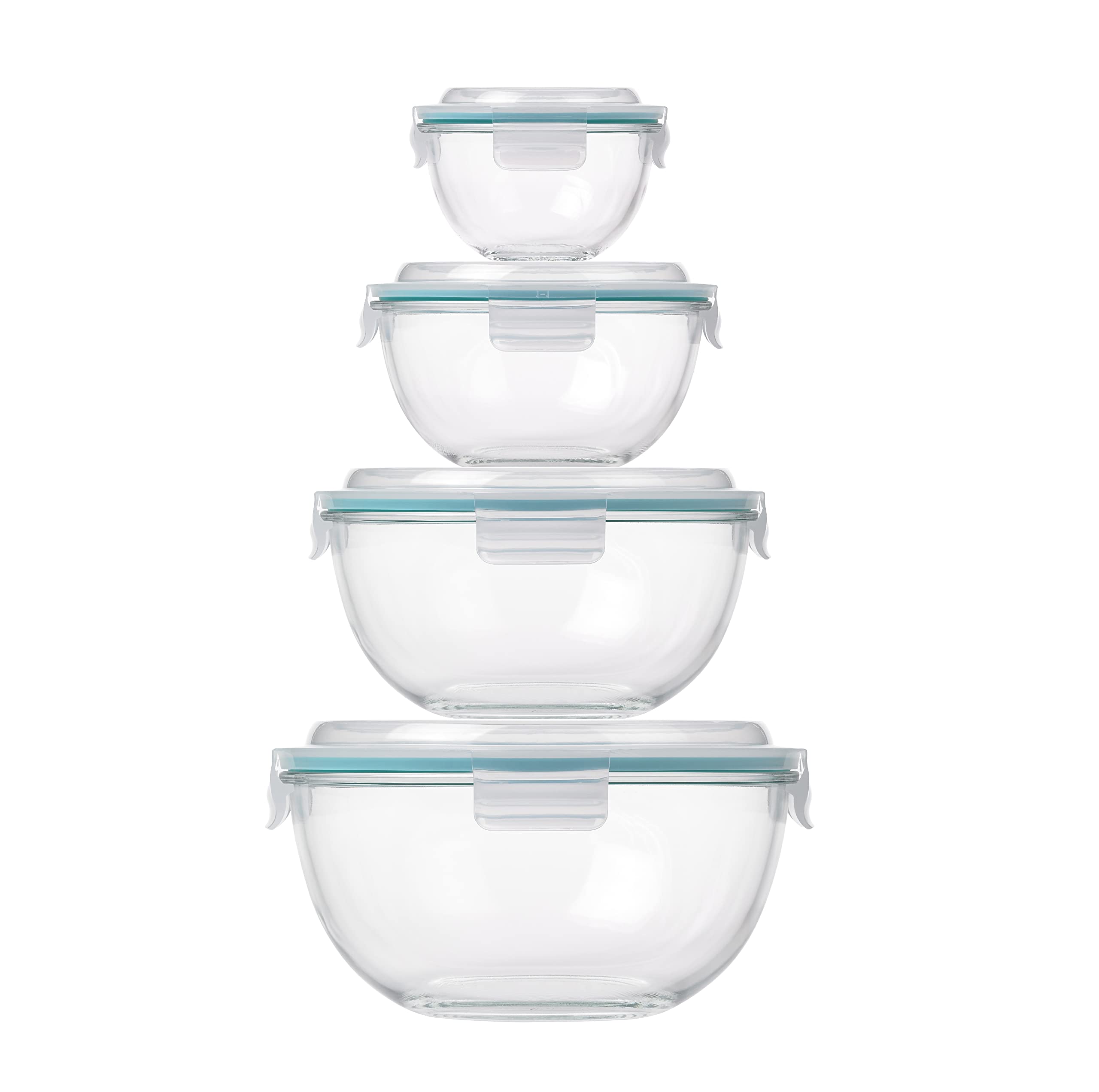 Glasslock couvercles empilés illustrant organisation et gain d'espace pour cuisine