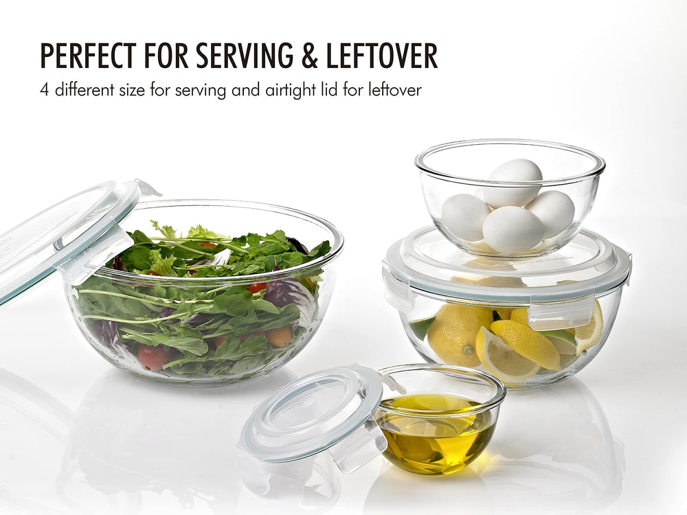 Glasslock bol en usage préparation salade utile pour meal prep et service à table