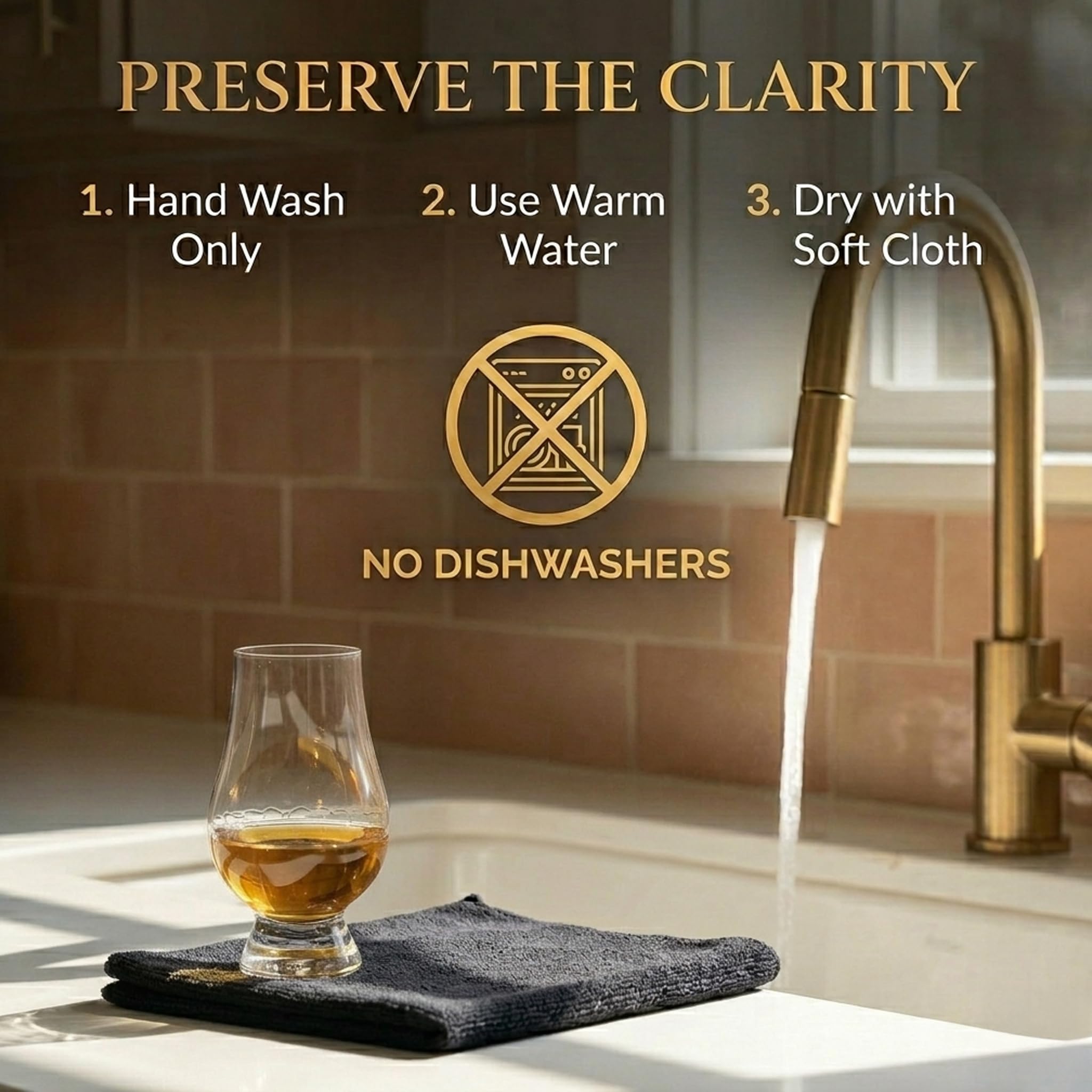 GLENCAIRN en usage avec versement, facilite la dégustation contrôlée
