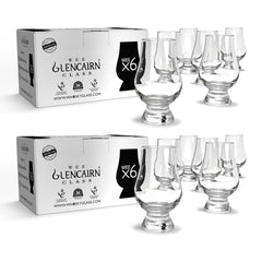 GLENCAIRN set de 12 verres WEE vus de face, élégant et prêt à servir