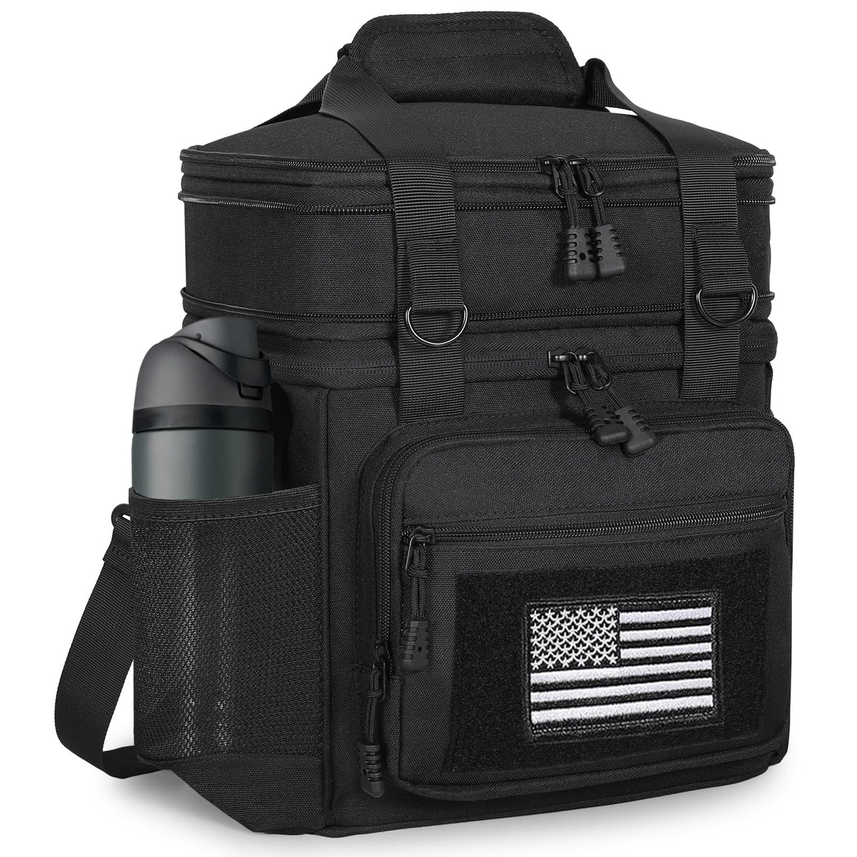 GLENKEY sac devant montrant la silhouette robuste et protection thermique
