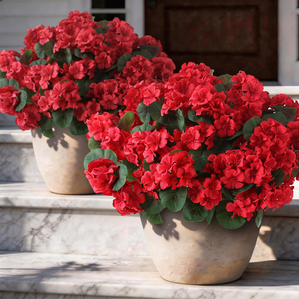 GLIDLION gros plan fleur rouge réaliste, rendu naturel et durable