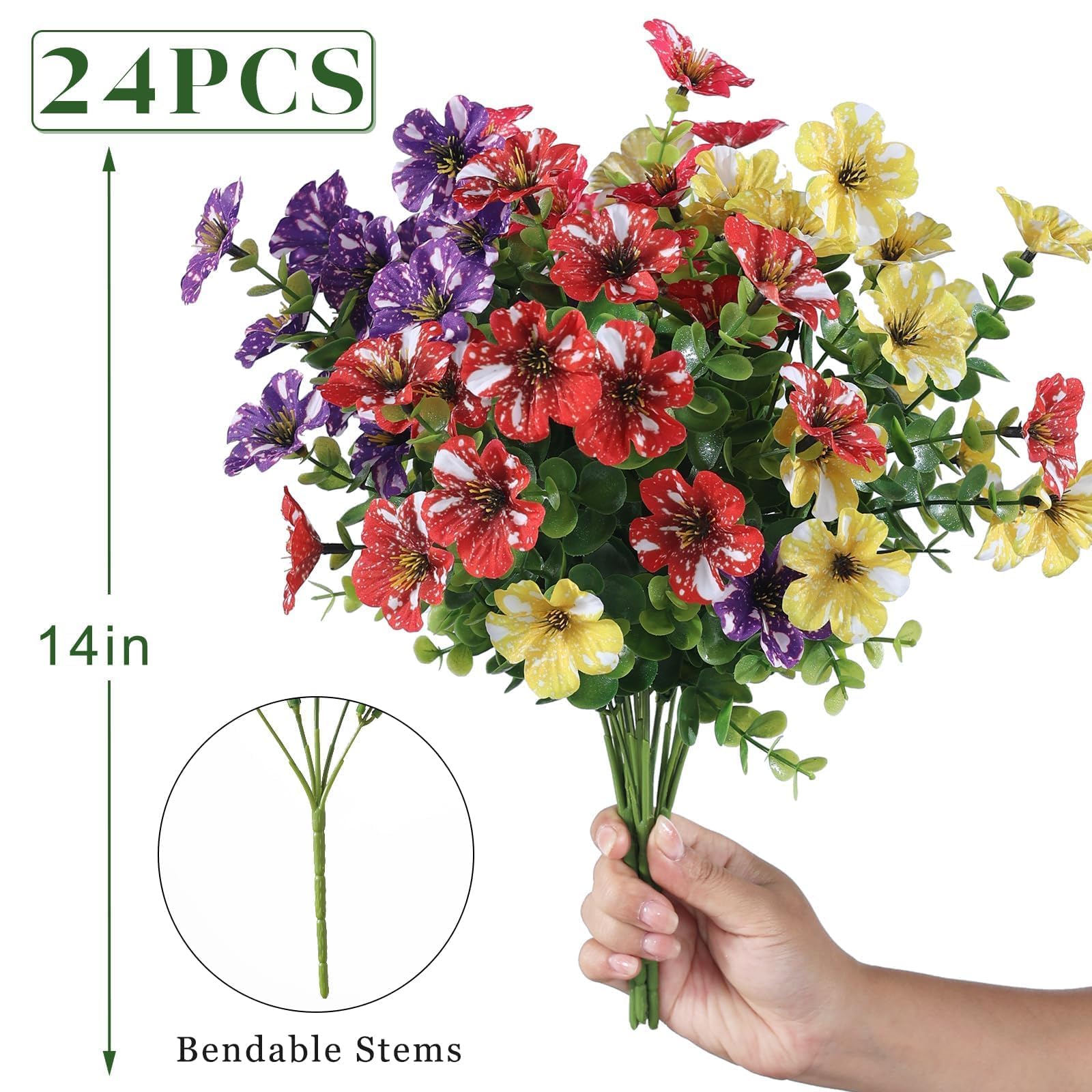 GLIDLION plusieurs bouquets disposés dans une jardinière pour un effet plein et vivant