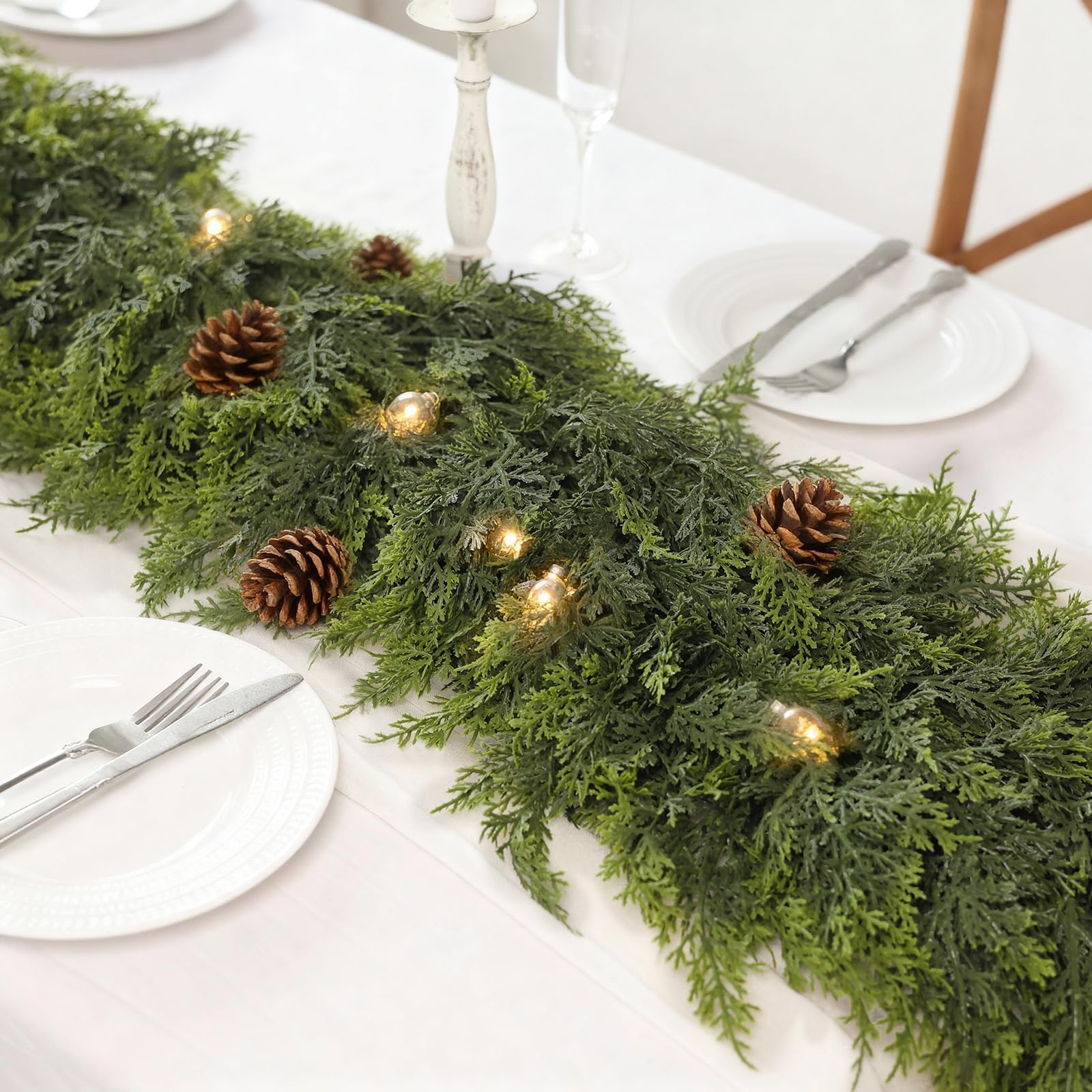 GLIDLION guirlande décorée sur cheminée pour ambiance chaleureuse