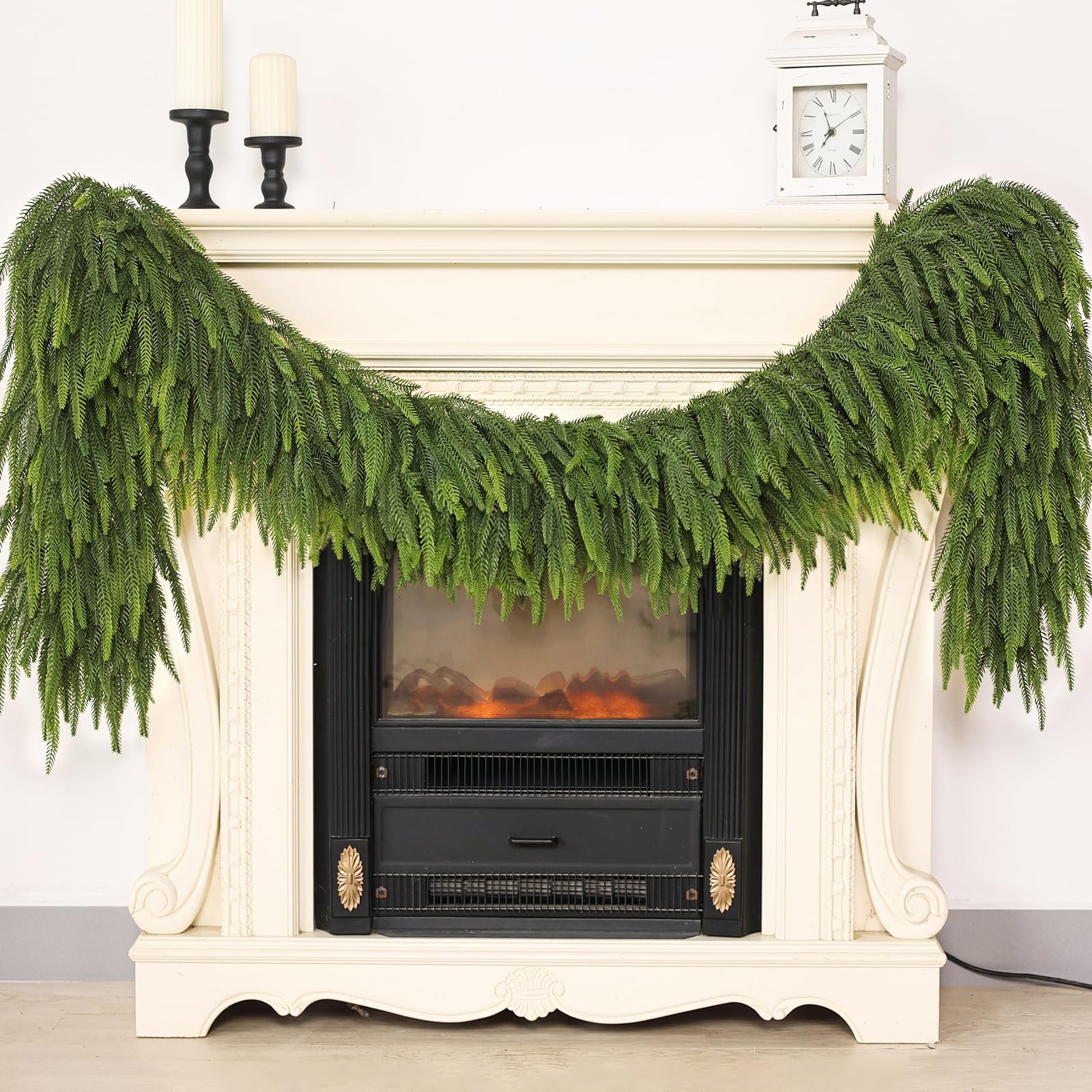 GLIDLION packaging de la guirlande Norfolk Pine prêt à l'emploi et pratique
