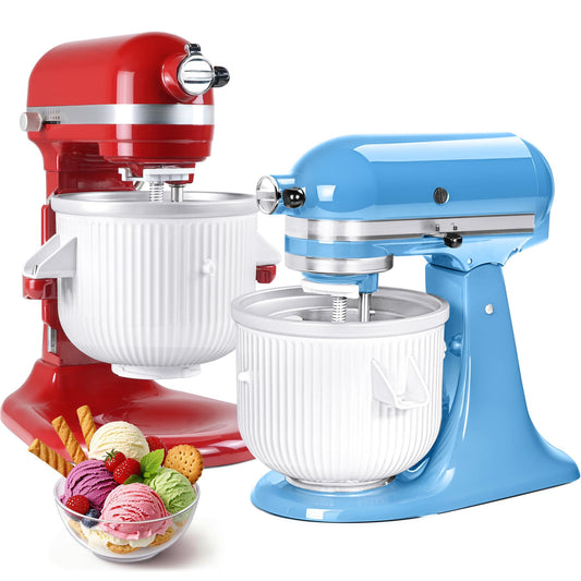 GLINK sorbetière montée sur KitchenAid montrant installation facile et gain de temps