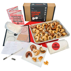 Global Grub boîte du kit DIY fortune cookie montrant contenu complet et praticité