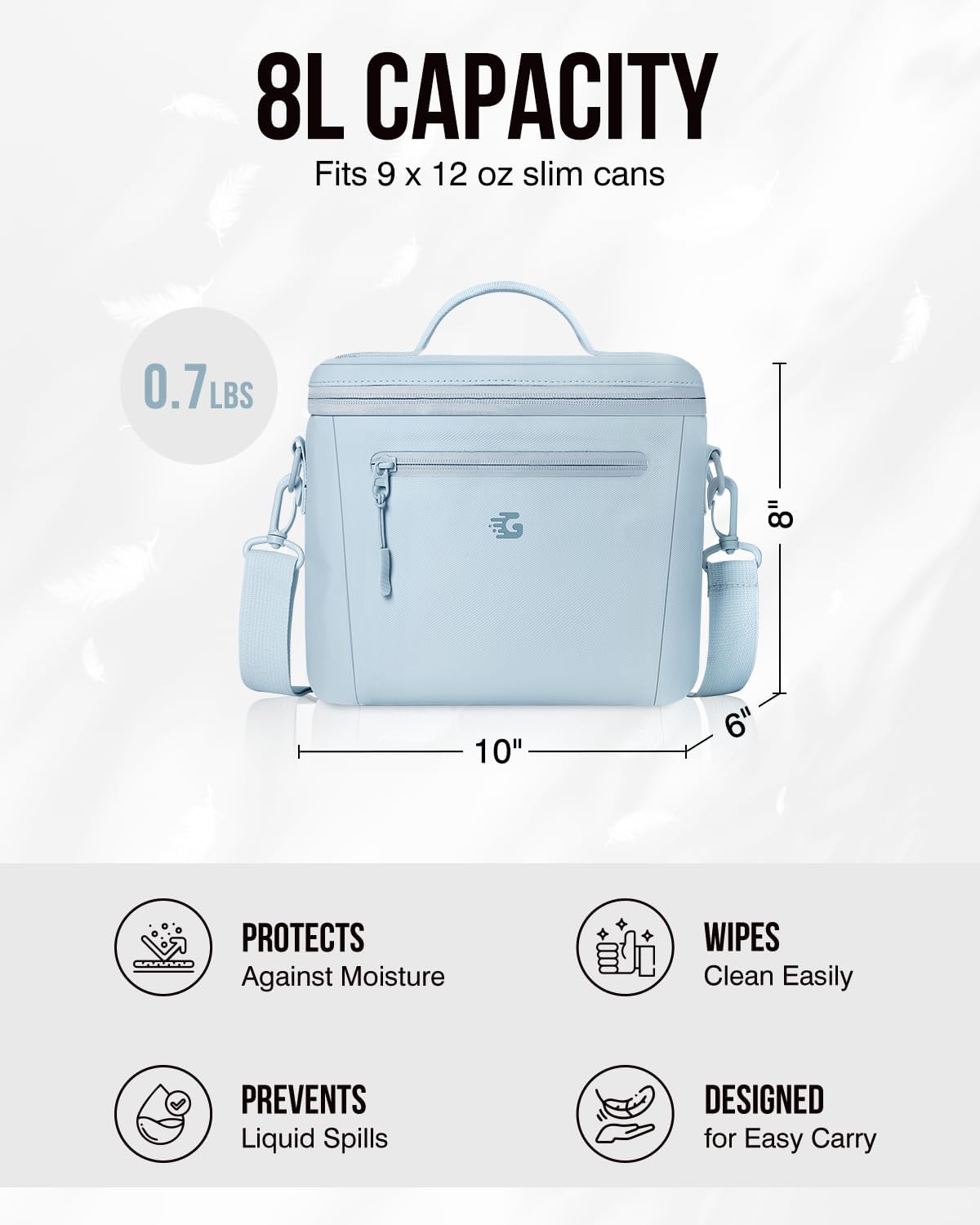 GLORIEROO sac posé sur bureau garde-repas pratique et stylé