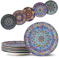 Glowworm assiette face montrant motif bohème et ajout esthétique