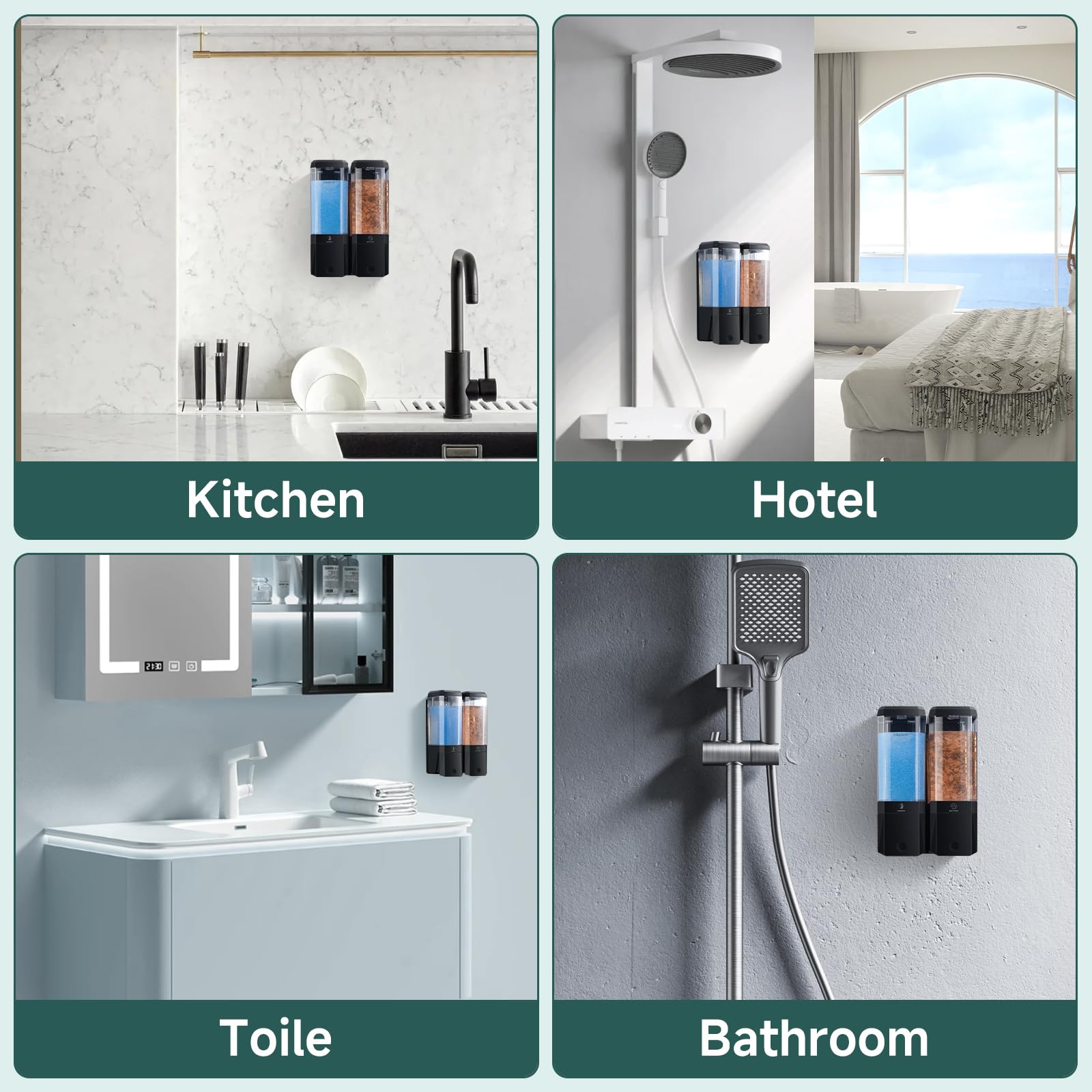 glumzrk comparaison d’échelle montrant la capacité 2×500 ml pratique