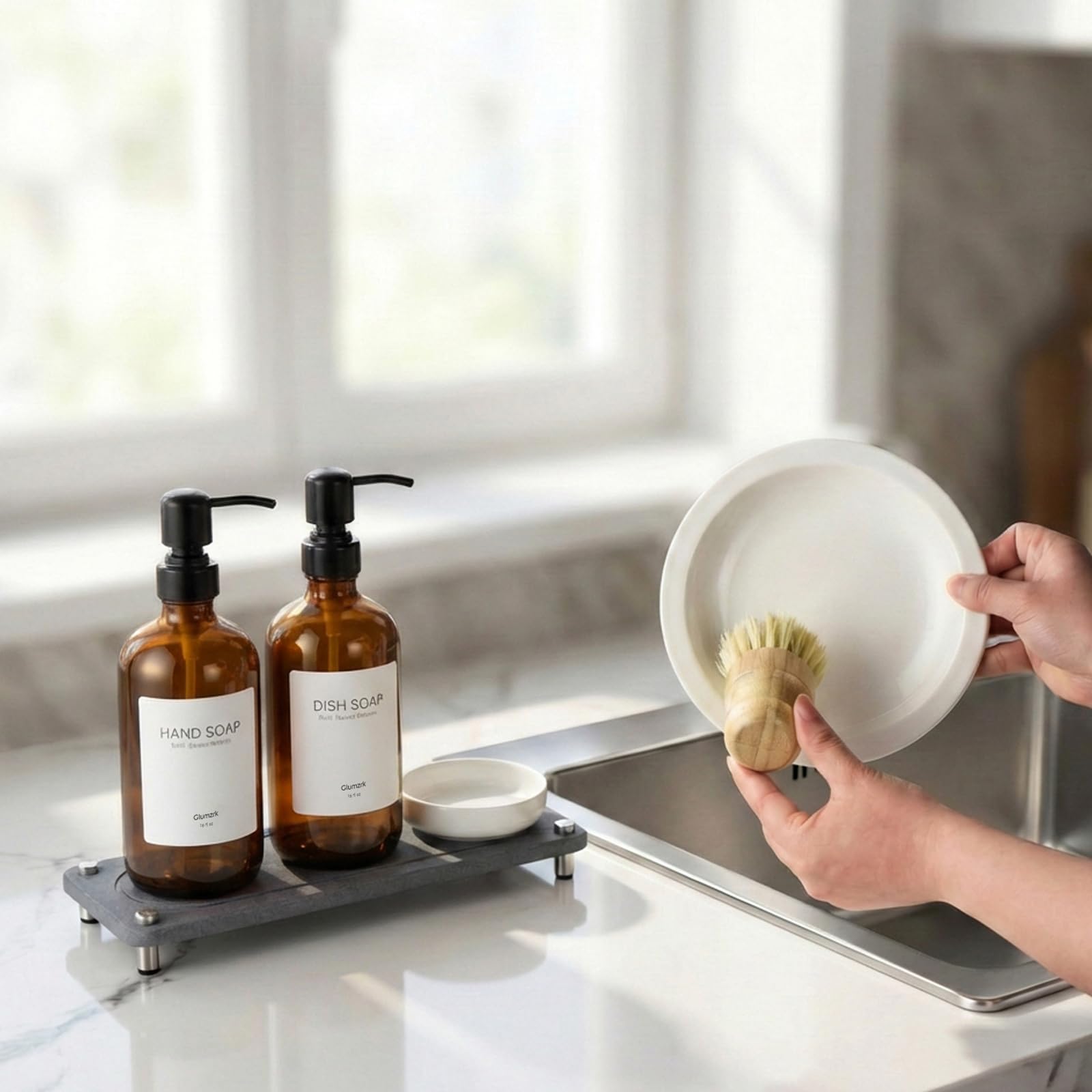 glumzrk comparaison taille avec verre montrant capacité 500 ml pratique