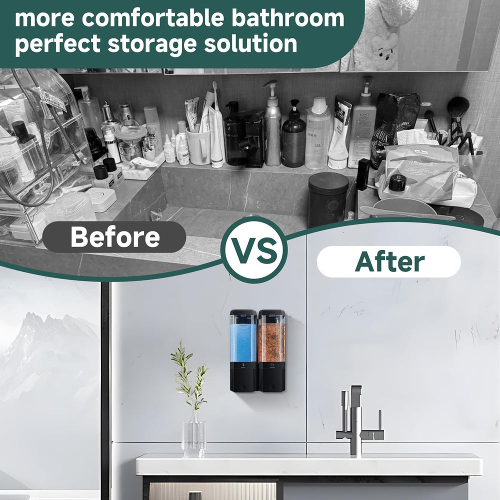 glumzrk installé dans une douche illustrant gain de place et propreté