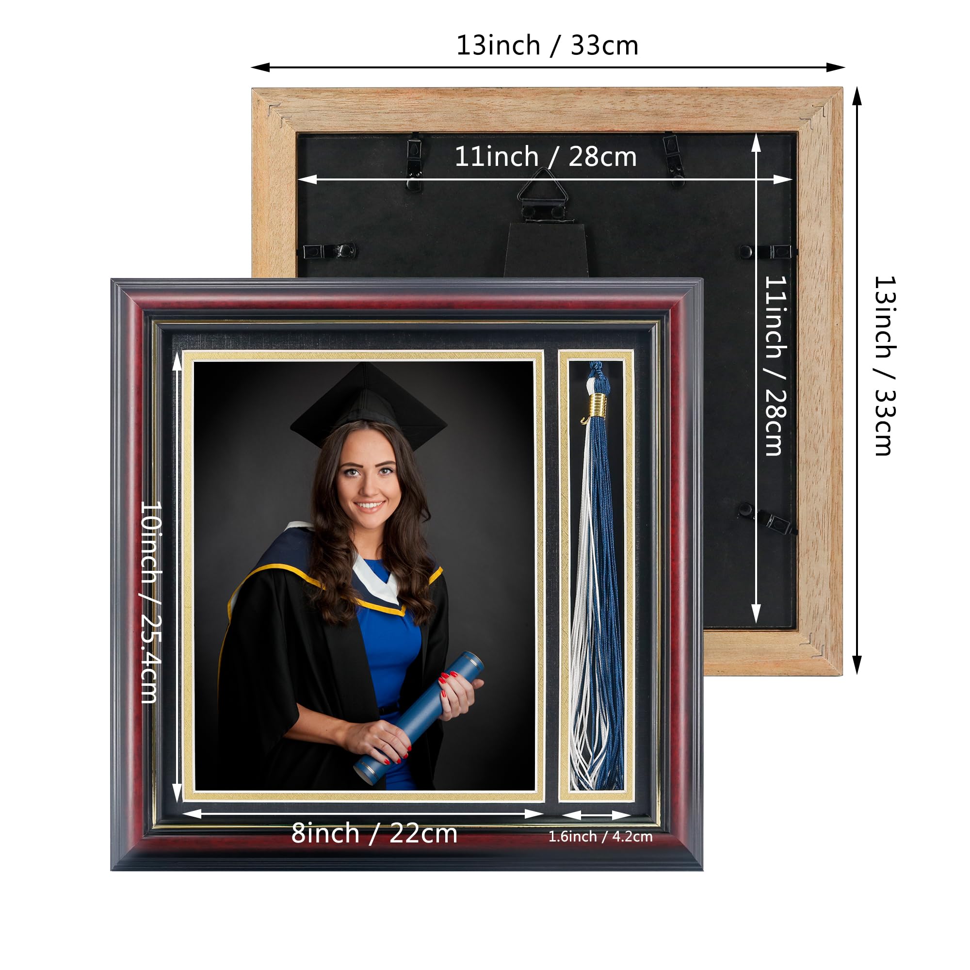 GMFrames double passe-partout noir sur or mettant en valeur l'image