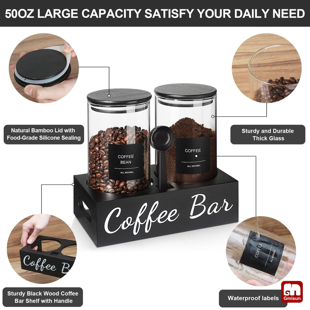 gmisun étiquettes posées lisibles pour organiser café sucre thé