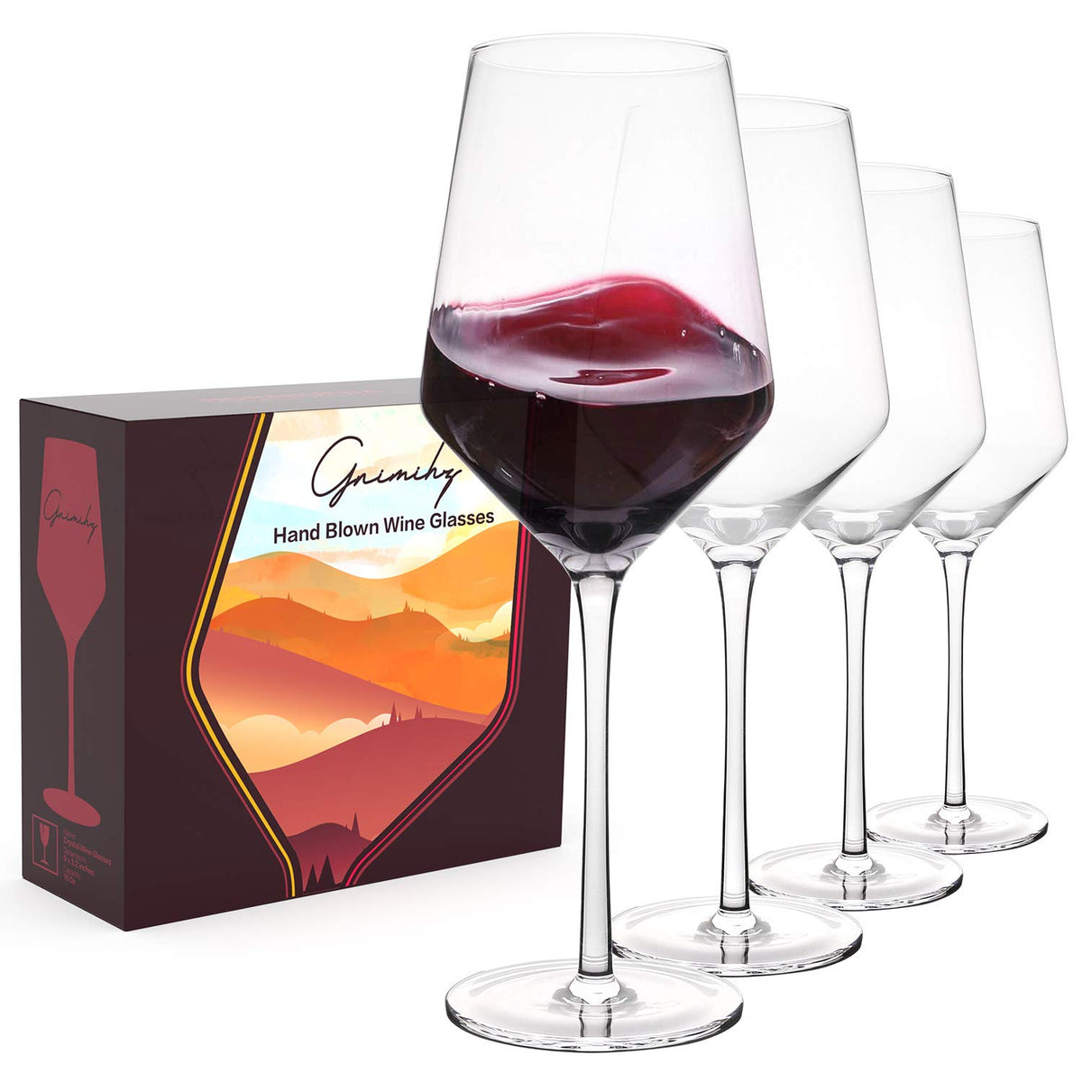 Gnimihz verres à vin en coffret élégant offrant un cadeau prêt à offrir