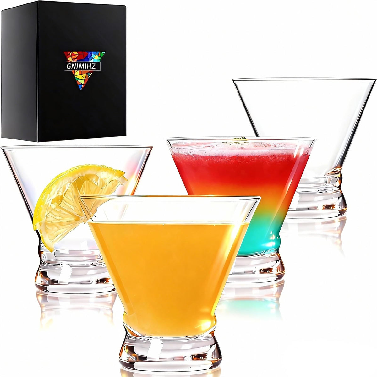 Gnimihz verre martini face avant montrant élégance et présentation soignée