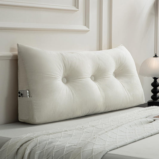 Gnostik coussin face avant blanc montrant la forme et finition confort