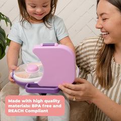 GoBe tourniquet snack gros plan montrant mécanisme rotatif sûr pour enfants
