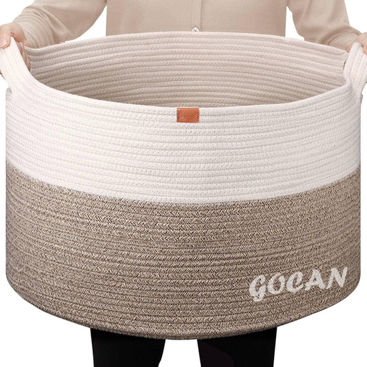 GOCAN panier en corde vue frontale capacité élevée et style décoratif